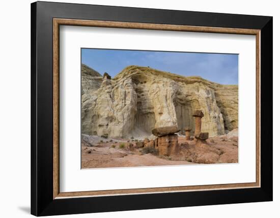 Hoodoo sandstone landscape, Grand Staircase-Escalante, Utah-Howie Garber-Framed Photographic Print