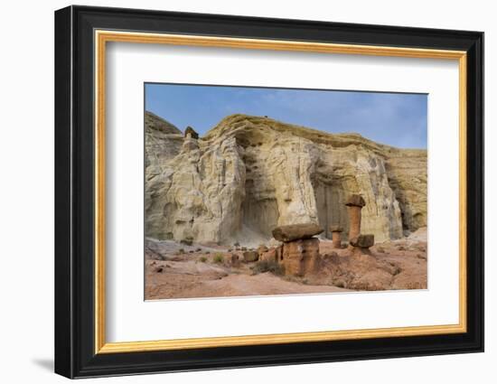 Hoodoo sandstone landscape, Grand Staircase-Escalante, Utah-Howie Garber-Framed Photographic Print