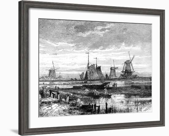 Hooge Veenen, Dordrecht, Holland, 19th Century-T Weber-Framed Giclee Print