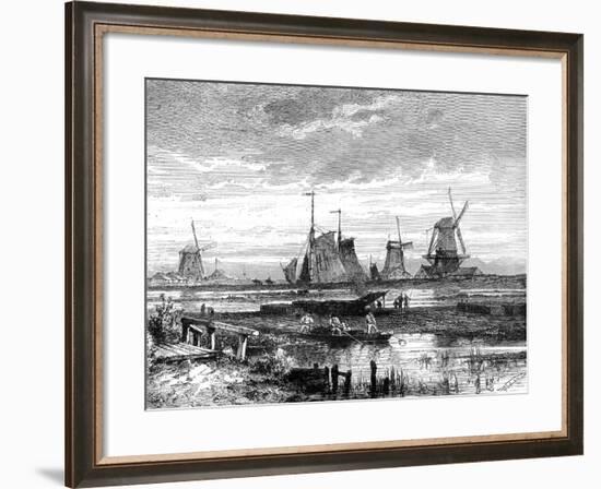 Hooge Veenen, Dordrecht, Holland, 19th Century-T Weber-Framed Giclee Print