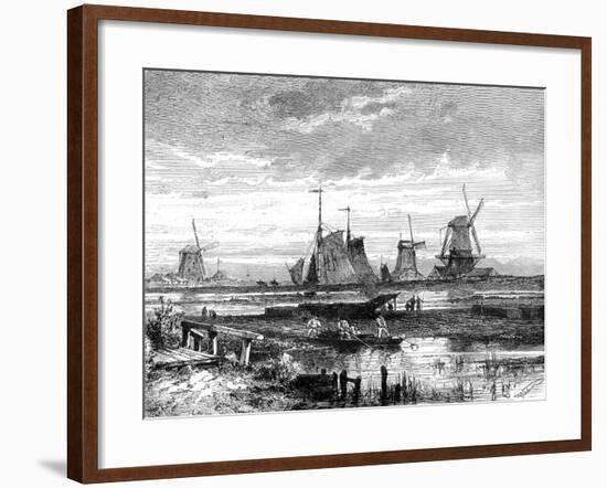 Hooge Veenen, Dordrecht, Holland, 19th Century-T Weber-Framed Giclee Print
