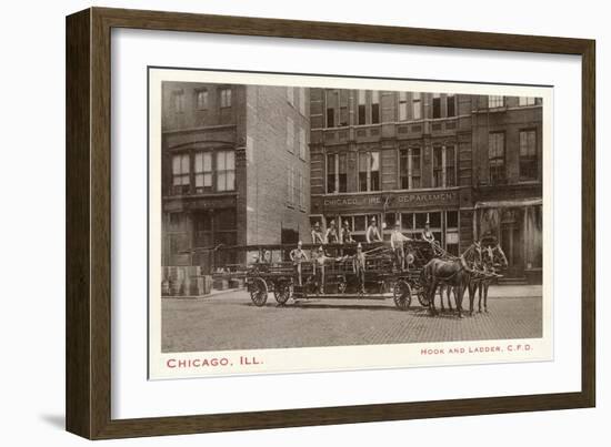 Hook and Ladder, Chicago, Illinois-null-Framed Art Print