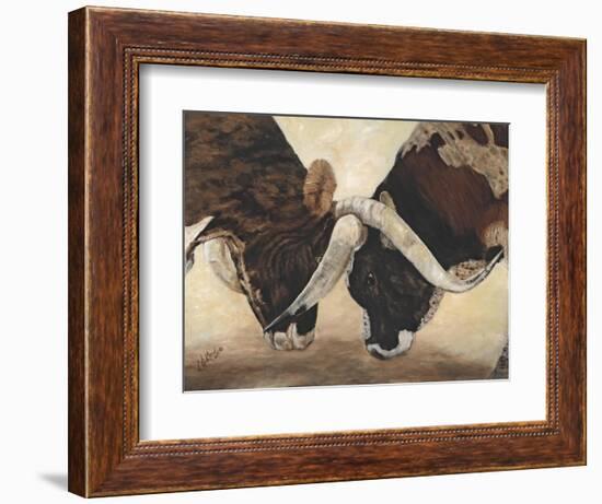 Hook 'em Horns I-Kathy Winkler-Framed Art Print