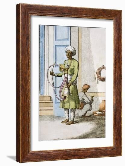 Hookah Burdar, or Huka Bearer-Franz Balthazar Solvyns-Framed Giclee Print