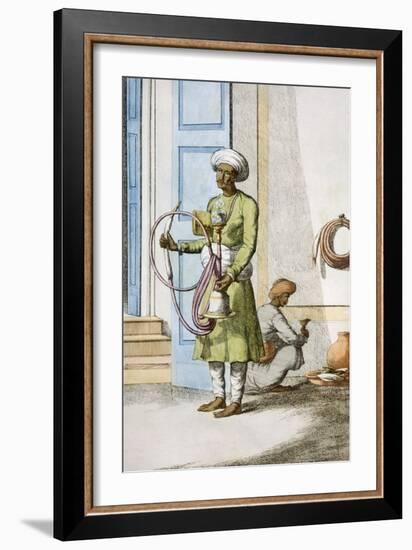 Hookah Burdar, or Huka Bearer-Franz Balthazar Solvyns-Framed Giclee Print