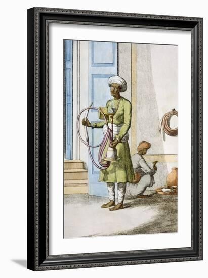 Hookah Burdar, or Huka Bearer-Franz Balthazar Solvyns-Framed Giclee Print