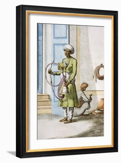 Hookah Burdar, or Huka Bearer-Franz Balthazar Solvyns-Framed Giclee Print