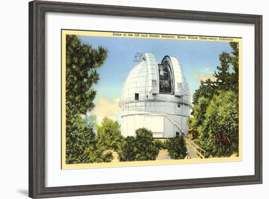 Hooker Reflector Telescope, Mt. Wilson-null-Framed Art Print