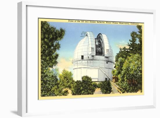 Hooker Reflector Telescope, Mt. Wilson-null-Framed Art Print