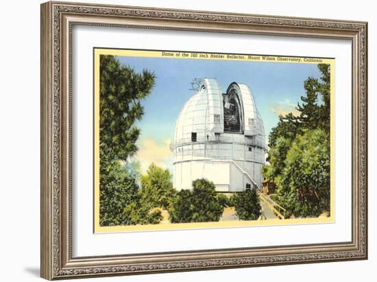 Hooker Reflector Telescope, Mt. Wilson-null-Framed Art Print