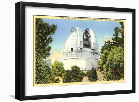 Hooker Reflector Telescope, Mt. Wilson-null-Framed Art Print