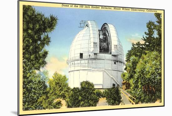 Hooker Reflector Telescope, Mt. Wilson-null-Mounted Art Print