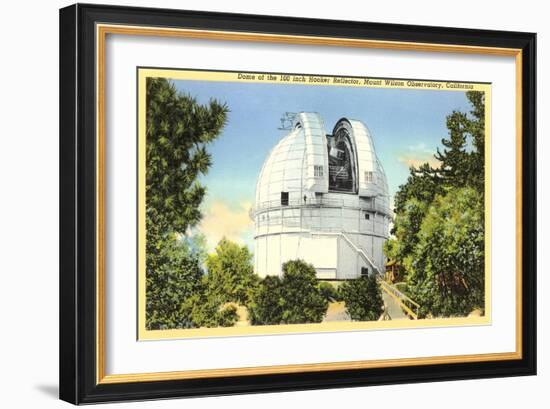 Hooker Reflector Telescope, Mt. Wilson-null-Framed Art Print