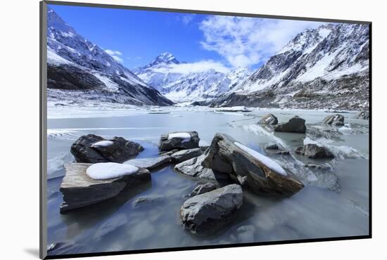 Hooker Valley Glacial Lake, Mt. Cook National Park, South Island, New Zealand-Paul Dymond-Mounted Photographic Print