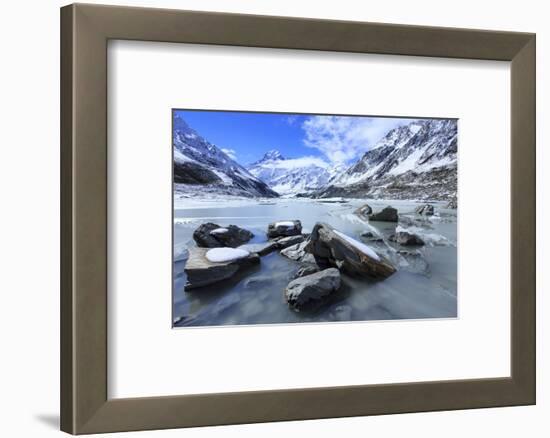 Hooker Valley Glacial Lake, Mt. Cook National Park, South Island, New Zealand-Paul Dymond-Framed Photographic Print