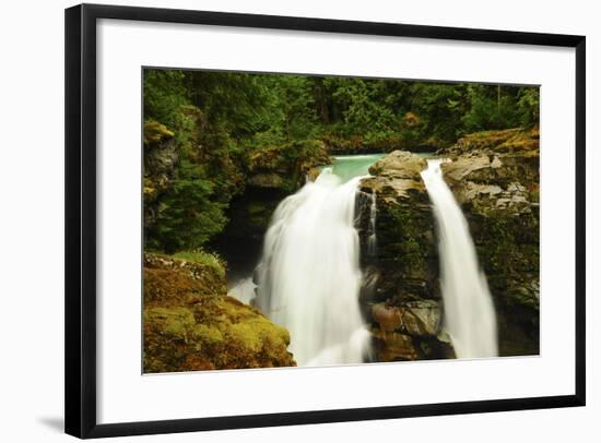 Hooksack Waterfalls, Mount Baker-Snoqualmie National Forest, Washington, USA-Michel Hersen-Framed Photographic Print