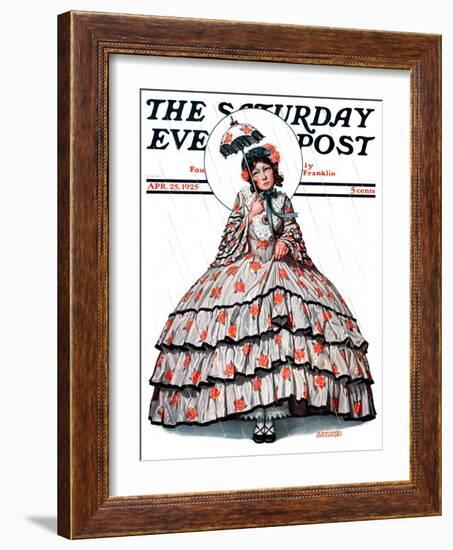 "Hoop Skirt," Saturday Evening Post Cover, April 25, 1925-Edmund Davenport-Framed Giclee Print