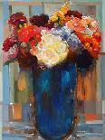 Bouquet in Blue-Hooshang Khorasani-Art Print