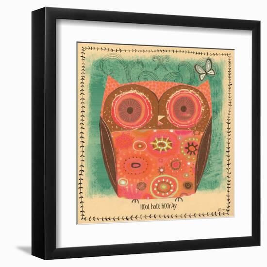 Hoot Hoot Hooray-Richard Faust-Framed Art Print