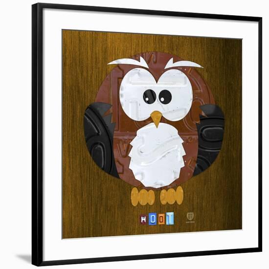 Hoot The Owl-Design Turnpike-Framed Giclee Print