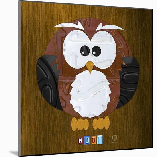 Hoot The Owl-Design Turnpike-Mounted Giclee Print