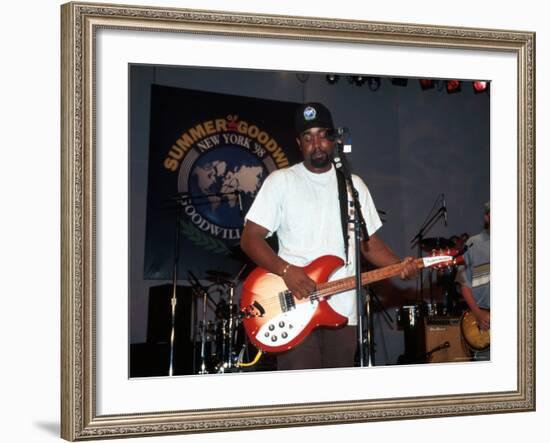 Hootie and the Blowfish at the Kickoff for the 1998 Goodwill Games at Rockefeller Center-Dave Allocca-Framed Premium Photographic Print