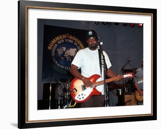 Hootie and the Blowfish at the Kickoff for the 1998 Goodwill Games at Rockefeller Center-Dave Allocca-Framed Premium Photographic Print