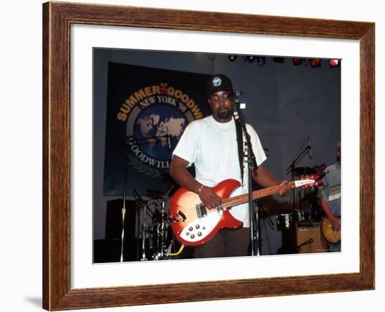 Hootie and the Blowfish at the Kickoff for the 1998 Goodwill Games at Rockefeller Center-Dave Allocca-Framed Premium Photographic Print