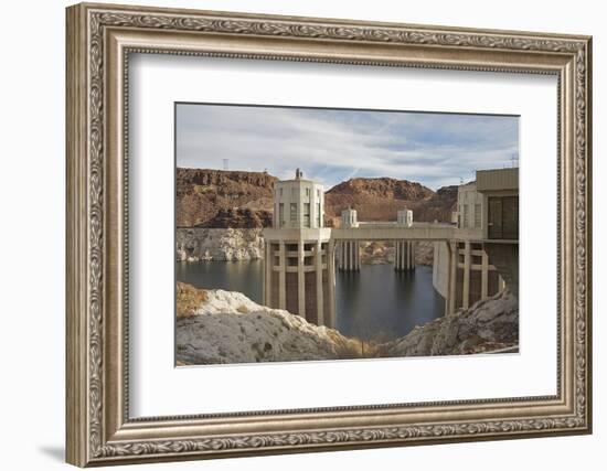 Hoover Dam Intake Towers on Lake Mead, Nevada Border, United States-Susan Pease-Framed Photographic Print