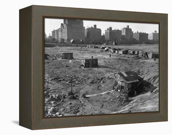 Hooverville in Central Park 1933-null-Framed Premier Image Canvas