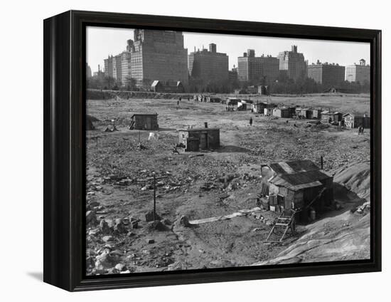 Hooverville in Central Park 1933-null-Framed Premier Image Canvas