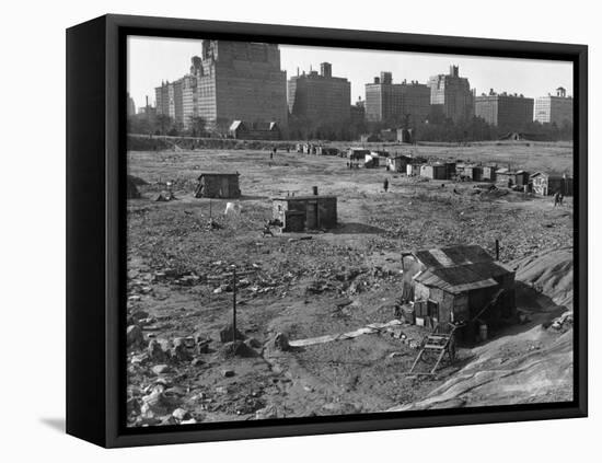 Hooverville in Central Park 1933-null-Framed Premier Image Canvas