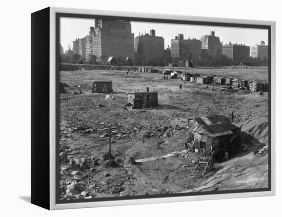 Hooverville in Central Park 1933-null-Framed Premier Image Canvas