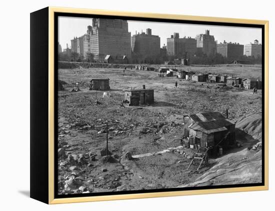 Hooverville in Central Park 1933-null-Framed Premier Image Canvas