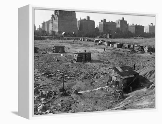 Hooverville in Central Park 1933-null-Framed Premier Image Canvas