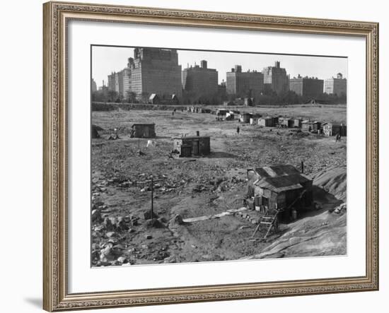 Hooverville in Central Park 1933-null-Framed Photographic Print