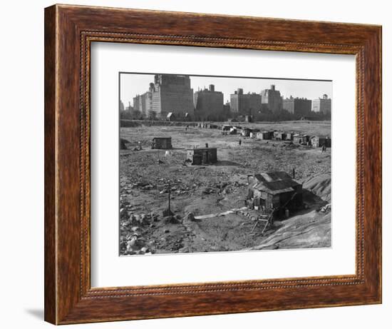 Hooverville in Central Park 1933-null-Framed Photographic Print