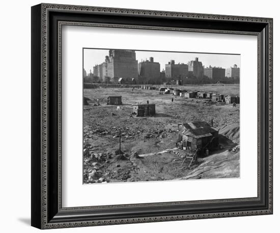 Hooverville in Central Park 1933-null-Framed Photographic Print