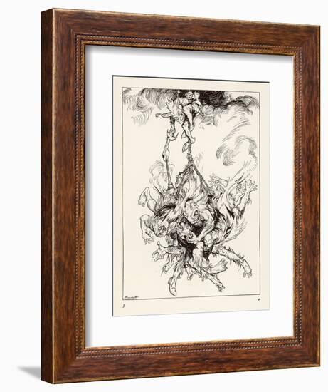 Hop Frog-Arthur Rackham-Framed Premium Giclee Print