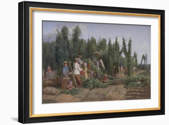 Hop Garden, 1858-Thomas Webster-Framed Giclee Print