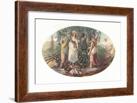 'Hop Picking', late 18th century, (1912)-William Hamilton-Framed Giclee Print