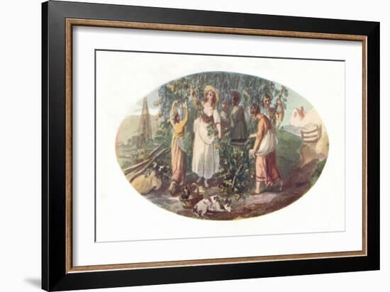 'Hop Picking', late 18th century, (1912)-William Hamilton-Framed Giclee Print