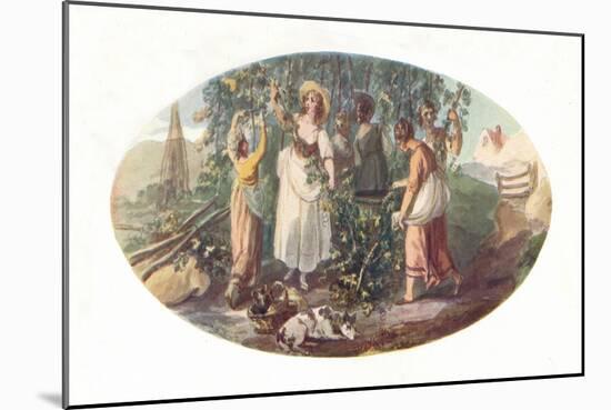 'Hop Picking', late 18th century, (1912)-William Hamilton-Mounted Giclee Print
