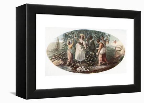 Hop Picking-William Hamilton-Framed Premier Image Canvas