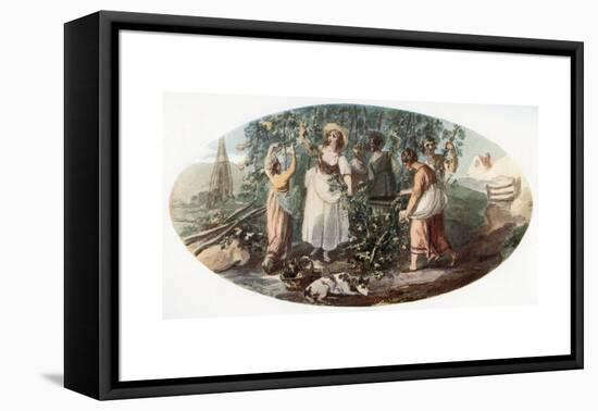 Hop Picking-William Hamilton-Framed Premier Image Canvas