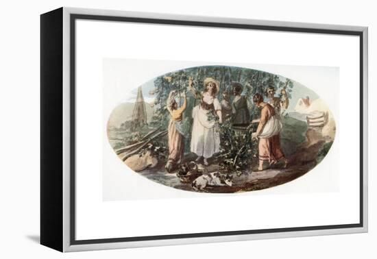 Hop Picking-William Hamilton-Framed Premier Image Canvas