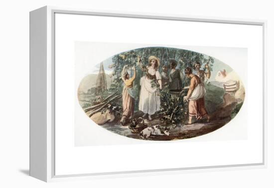 Hop Picking-William Hamilton-Framed Premier Image Canvas