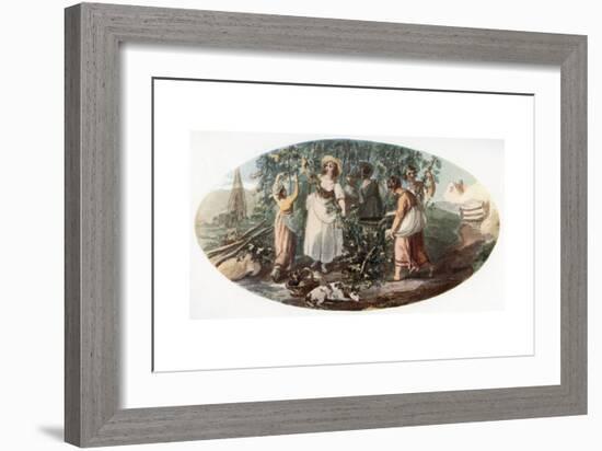 Hop Picking-William Hamilton-Framed Giclee Print