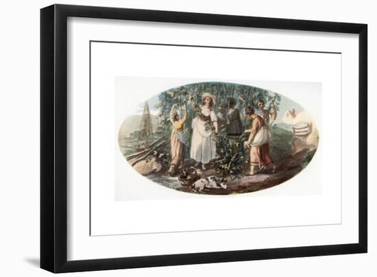 Hop Picking-William Hamilton-Framed Giclee Print