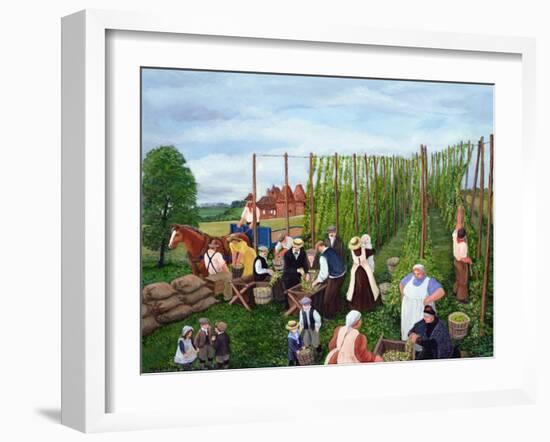 Hop Picking-Margaret Loxton-Framed Giclee Print